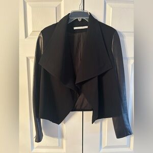 Diane Von Furstenberg Black Draped Blazer